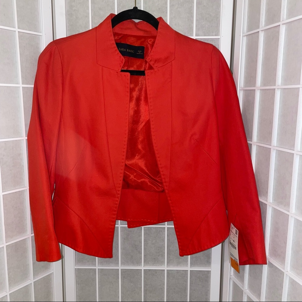 Red Zara blazer